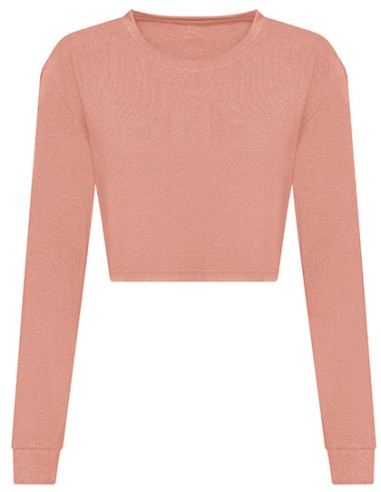 AWD-JT016-Womens Long Sleeve Cropped T